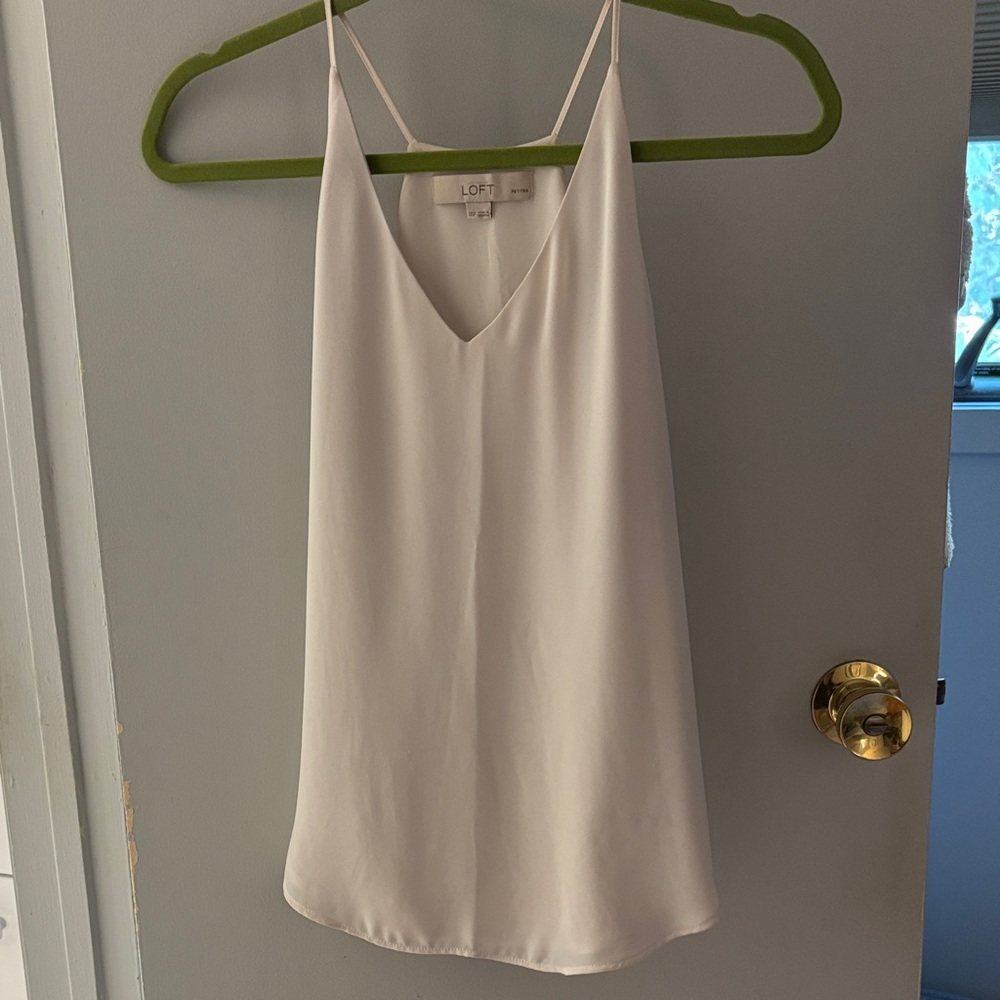 LOFT Women's Elegant White Camisole